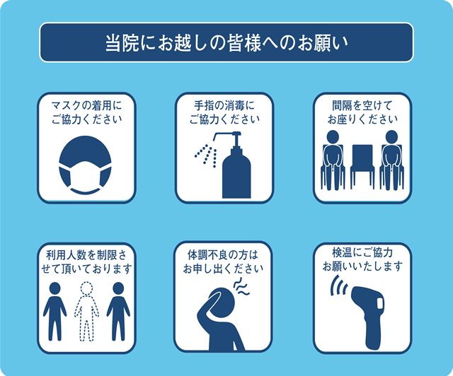 当院にお越しの皆様へのお願い